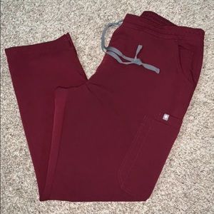 Burgundy Figs Scrub Pants